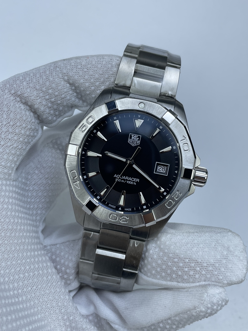(초특가 이벤트) 신공장 태그호이어 아쿠아레이서 300M 쿼츠 스틸 블랙다이얼 V2